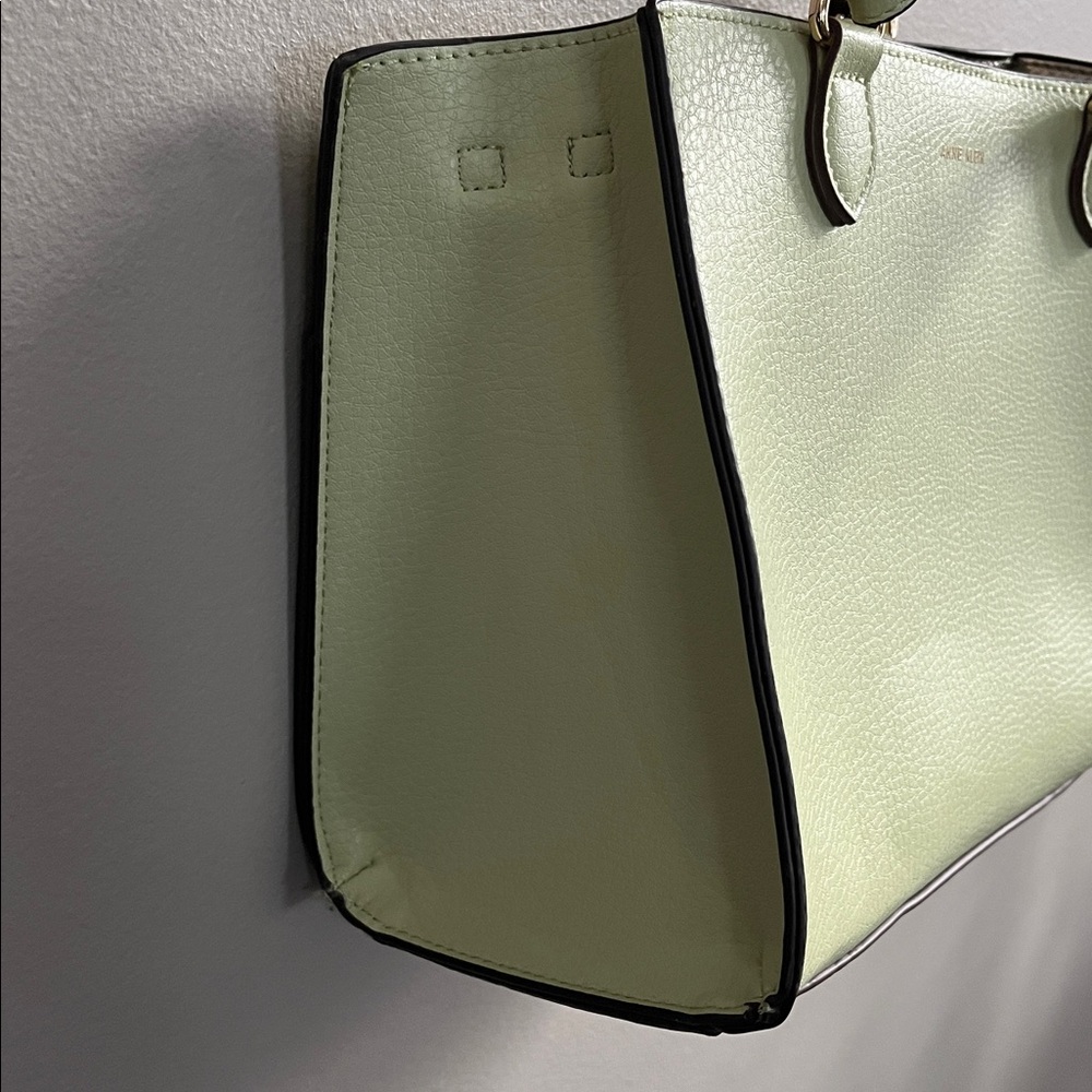 Anne Klein pastel green pebbled faux leather crossbody/purse tote - Picture 6 of 15